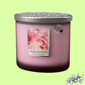 La candela di soia Peonia Romantica Twin Ellipse Heart&Home