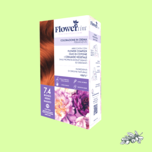 Colorazione in crema 7.4 biondo medio ramato di Flower Tint tinta capelli