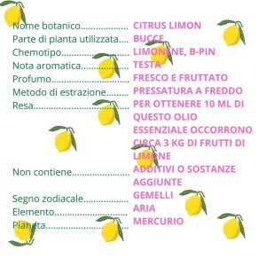 Olio essenziale limone