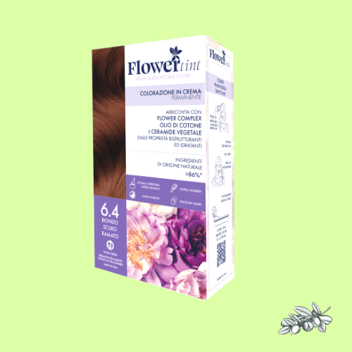 Colorazione in crema 6.4 biondo scuro ramato di Flower Tint tinta capelli