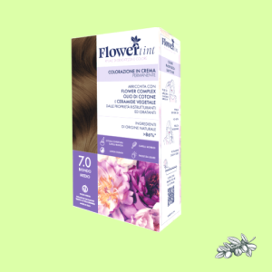 colorazione in crema 7.0 Biondo Medio Flower tint tinta capelli